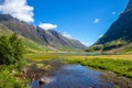 Landscape of Glencoe at highland in scotland, uk Royalty Free Stock Photo